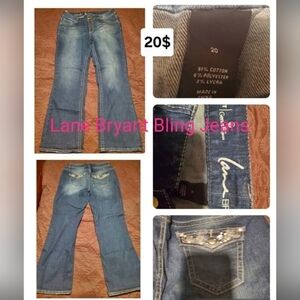 Lane Bryant Bling Pocket Jeans Plus Sz 20